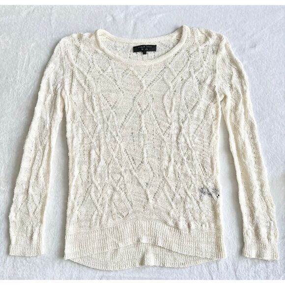 Rag n’ bone New York Kaitlyn knit cream sweater size xs - Picture 1 of 8